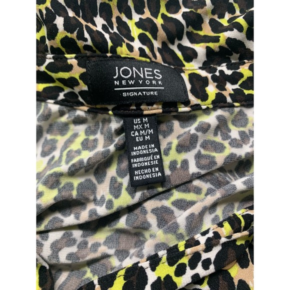 Jokes New York Leopard Print Button Up Size M - Picture 4 of 4